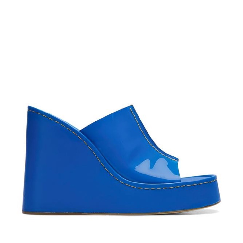 Miista Vibrant Blue Wedge Heels